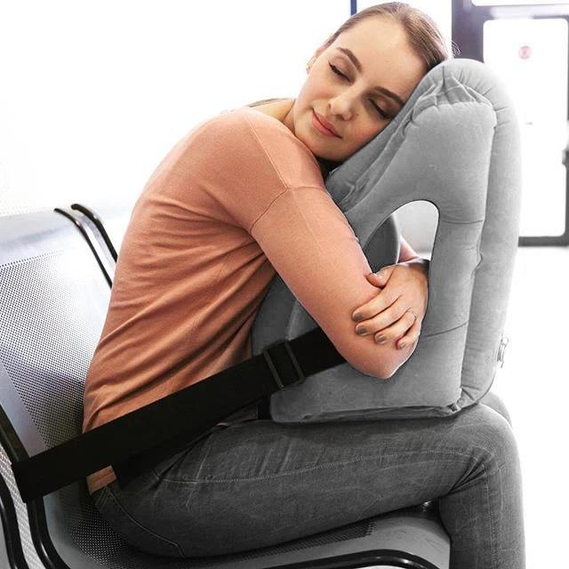Neck Travel Inflatable Travel Airplane Nap Pillow Inflatable Travel Neck Pillow