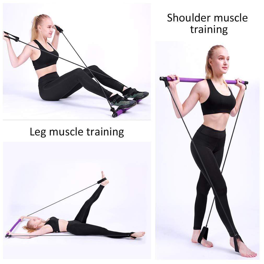 Pilates Bar Kit Home Gym Workout Equipment Portable Pilates Bar Kit