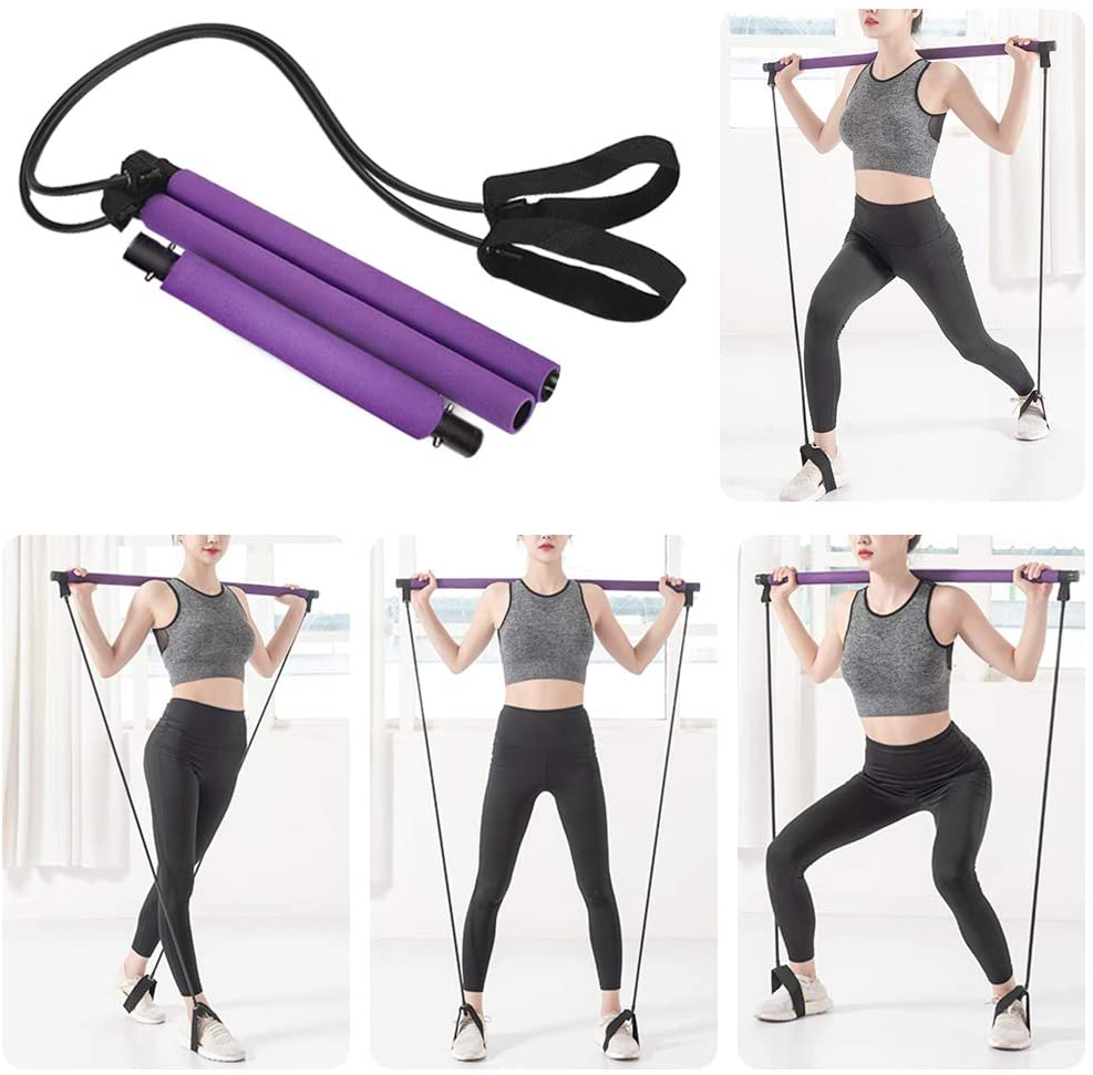 Pilates Bar Kit Home Gym Workout Equipment Portable Pilates Bar Kit