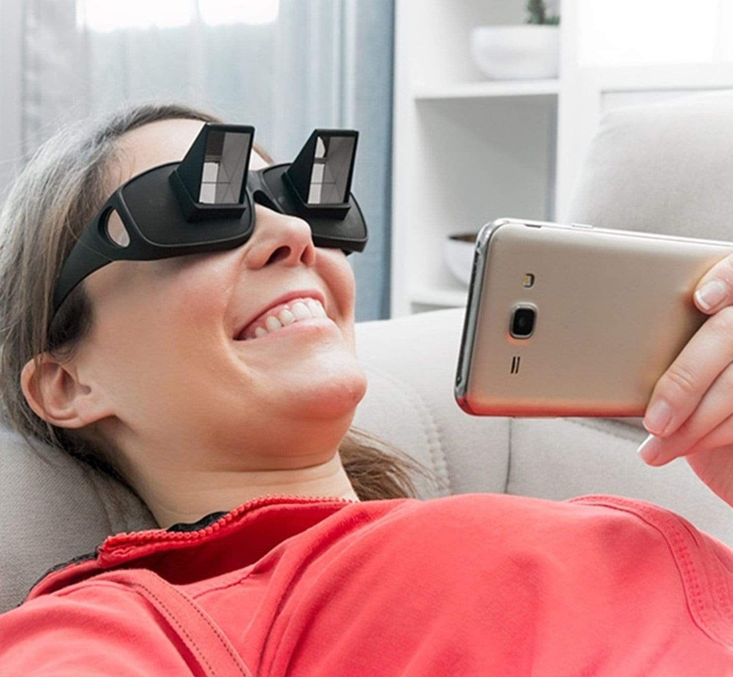 Prism Reading Glasses for Lazy Readers Periscope Bed Goggles Prism Reading Glasses