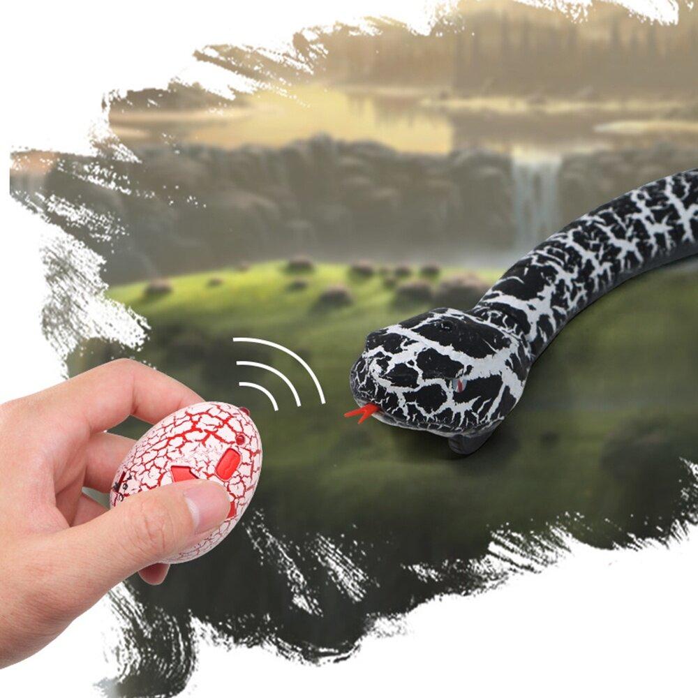 Remote Control Snake Toy Realistic Moving Cobra Snake Black Remote Control Snake Toy