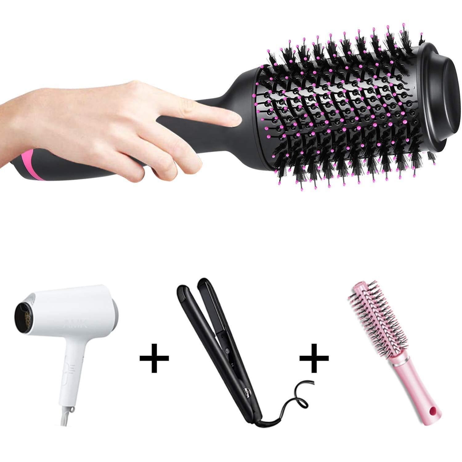Round Hair Straightening Brush Volumizer Comb Dryer Curling Irons Round Hair Straightening Brush Volumizer Comb Dryer
