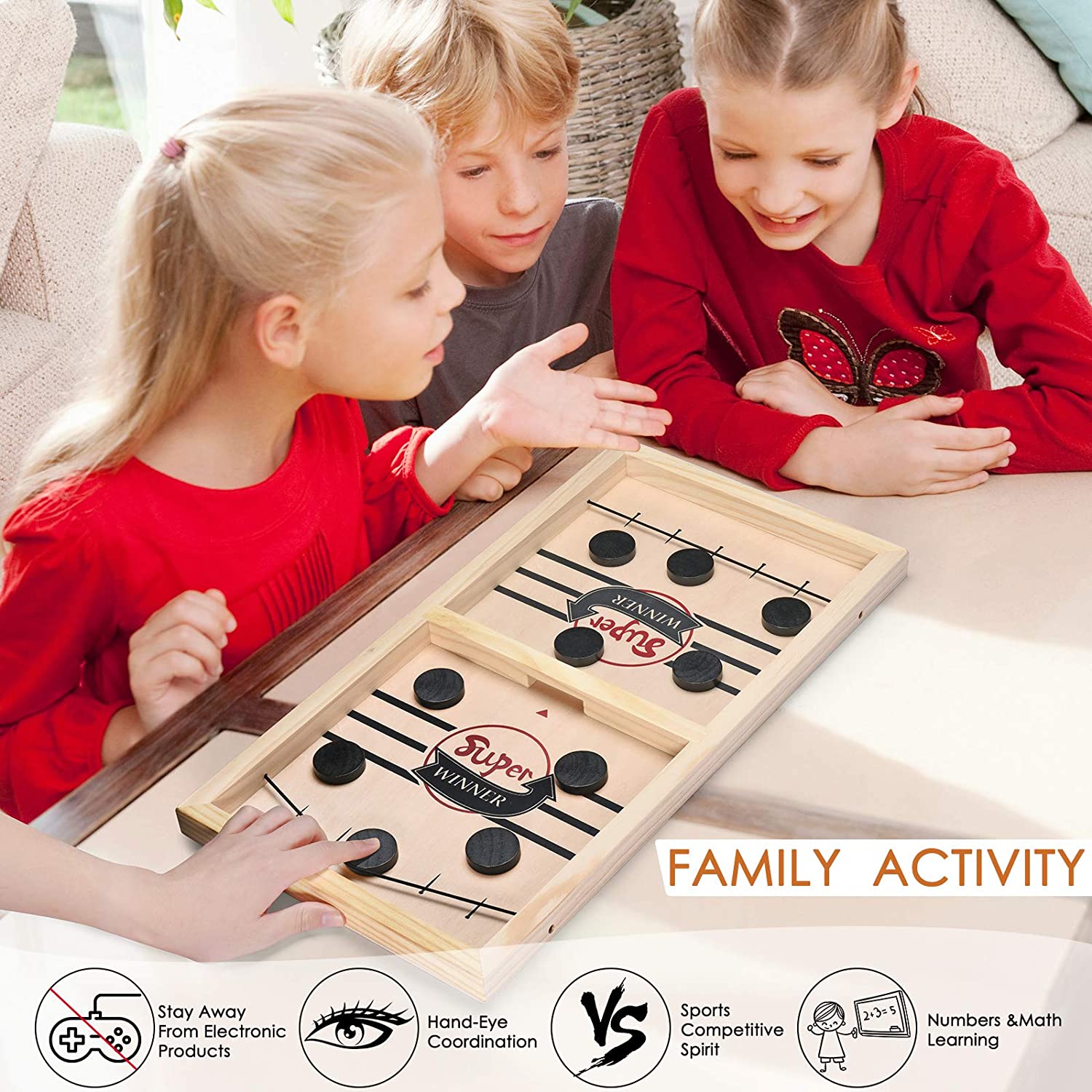 Slingshot Board Game Fast Sling Puck Game Mini Foosball Sling Puck Game