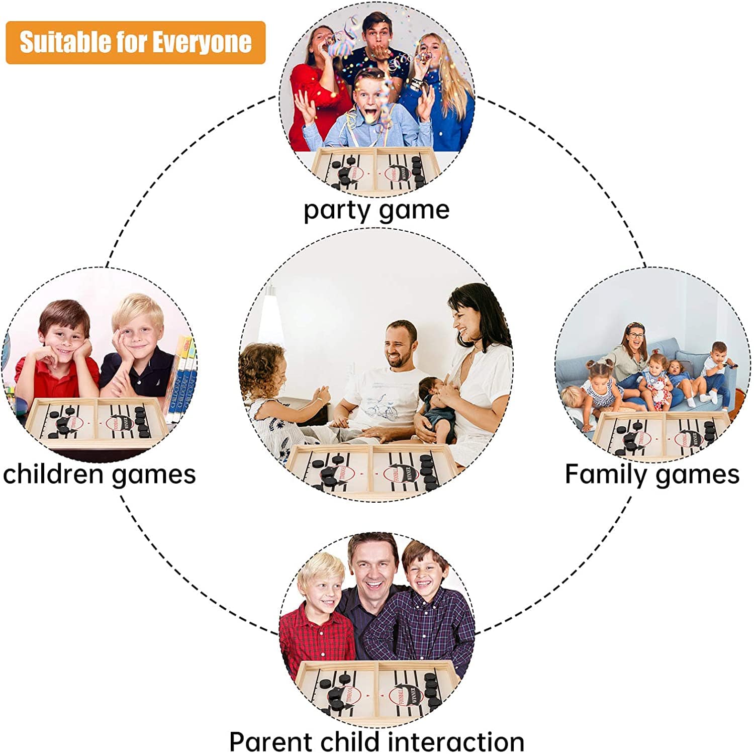 Slingshot Board Game Fast Sling Puck Game Mini Foosball Sling Puck Game