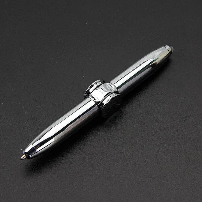 Spinning Ball Point Pen Metal Fidget Pen For Gift Fingertip Ballpen Silver Spinning Ballpoint Fidget Pen