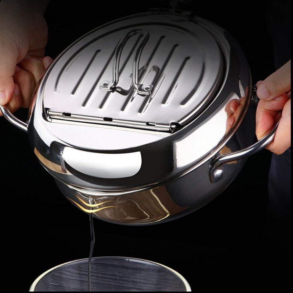 Stainless Steel Deep Frying Pot With Strainer Stainless Steel Deep Frying Pot With Strainer
