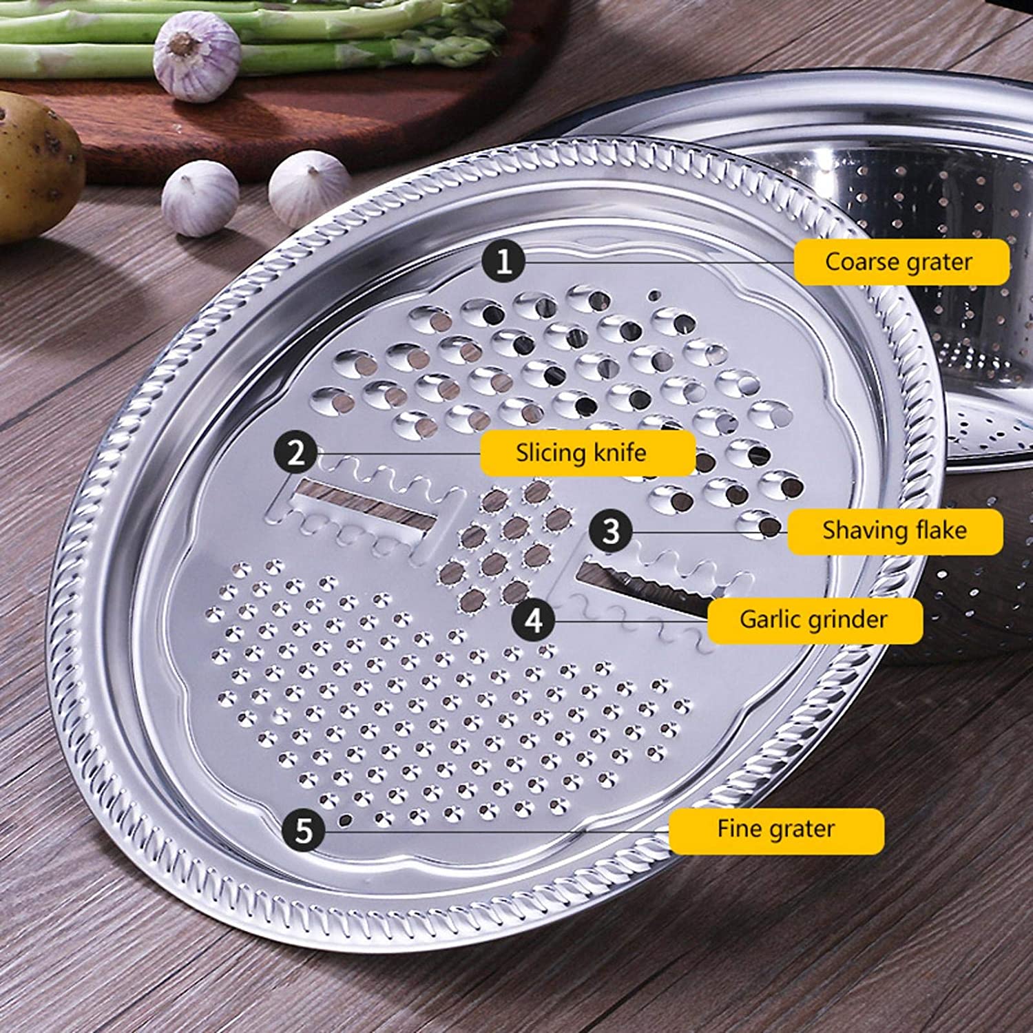Stainless Steel Strainer Basin Kitchen Vegetable Grater Stainless Steel Strainer Basin Kitchen Vegetable Grater