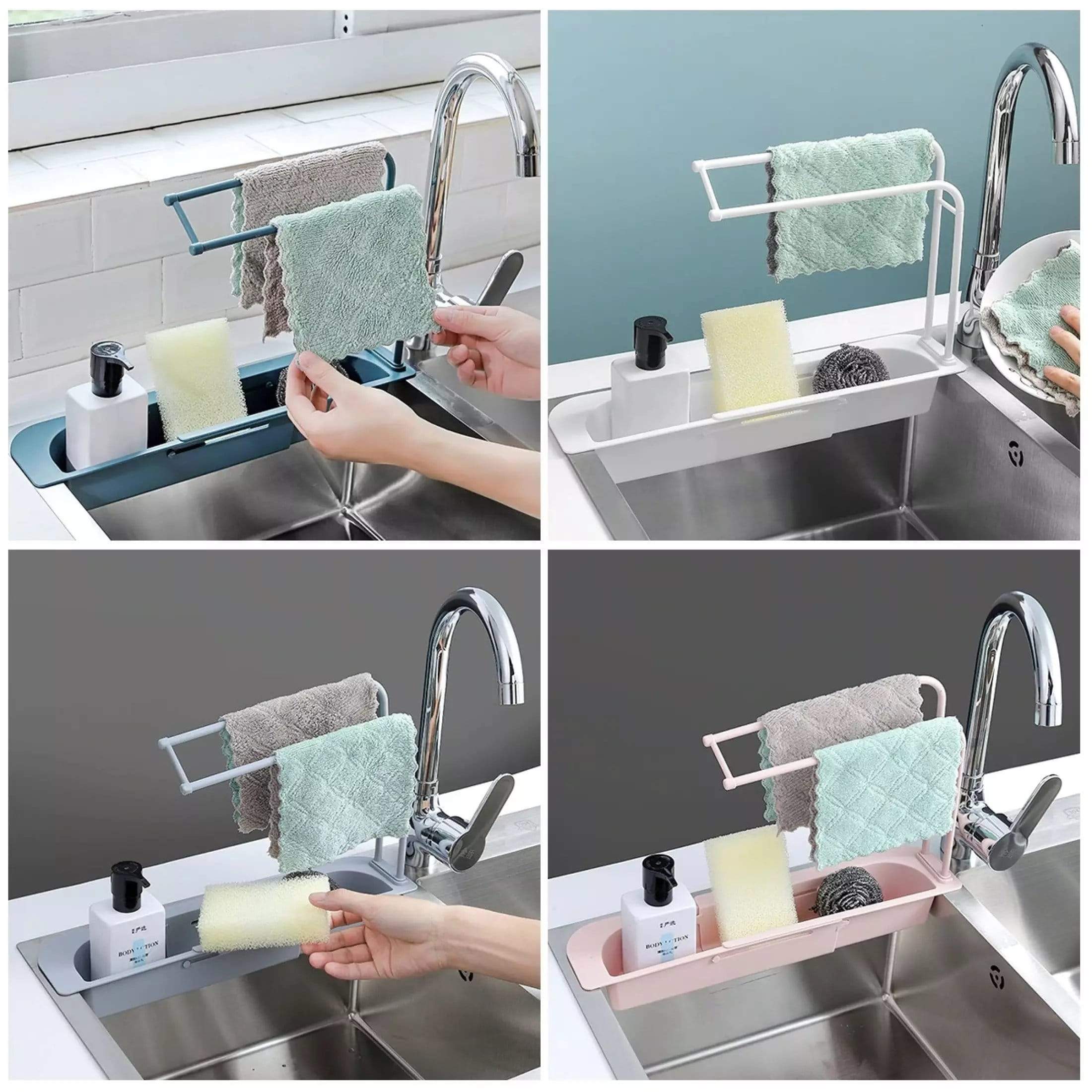 Telescopic Kitchen Sink Drying Rack Above Wash Basin Drainer Telescopic Kitchen Sink Drying Rack