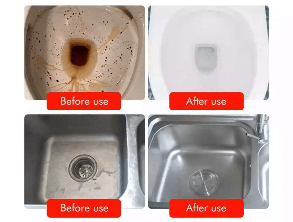 Toilet Cleaner Powder Instant Power Toilet Bowl Foam (Pack of 2) Toilet Cleaner Powder (Pack of 2)