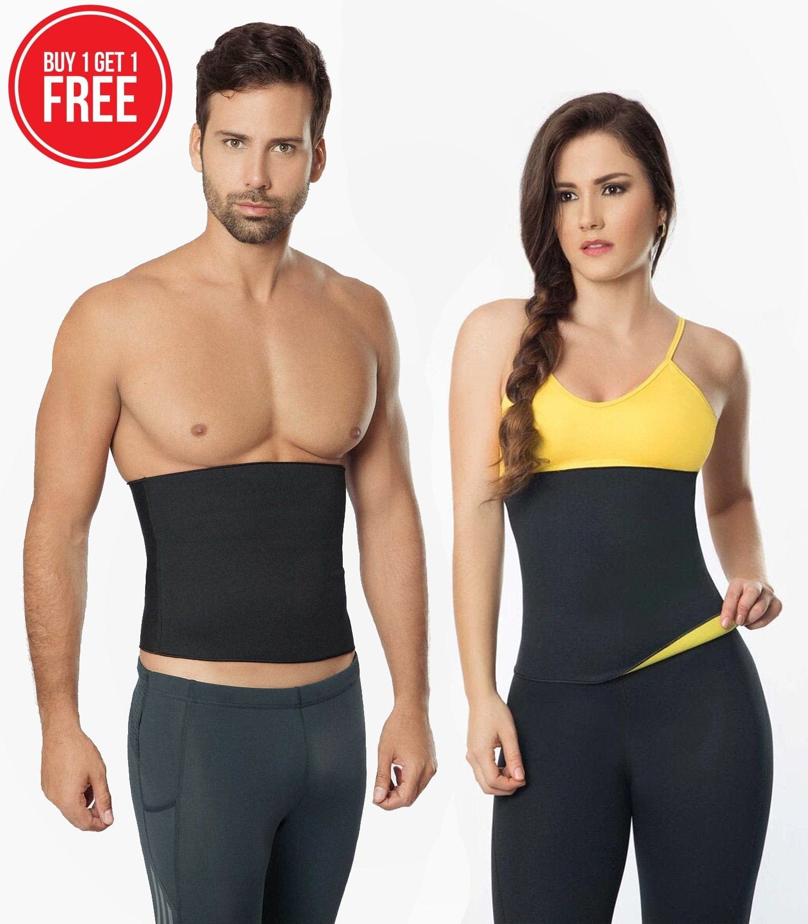 Unisex Body Shaper Hot Sweat Slimming Shaper Belt (Pack of 2) Waist Cinchers Unisex Sweat Shaper (Pack of 2)