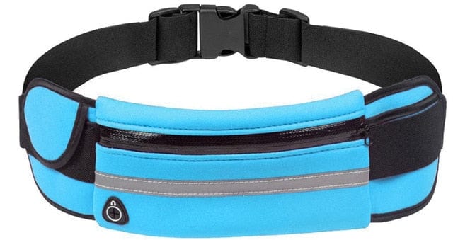 Waist Bag For Men Women Running Belt Pouch Hip Bags Light-Blue Running Belt