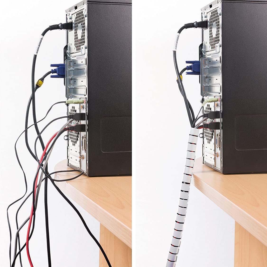 Wire Cable Sleeve Organizer Wire Cover Strip for Insulation - Flexible Spiral Cable Organizer Flexible Spiral Cable Organizer