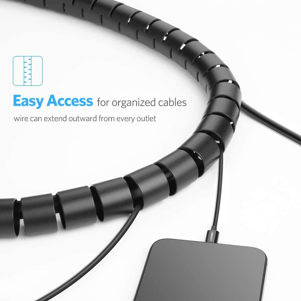 Wire Cable Sleeve Organizer Wire Cover Strip for Insulation - Flexible Spiral Cable Organizer Flexible Spiral Cable Organizer