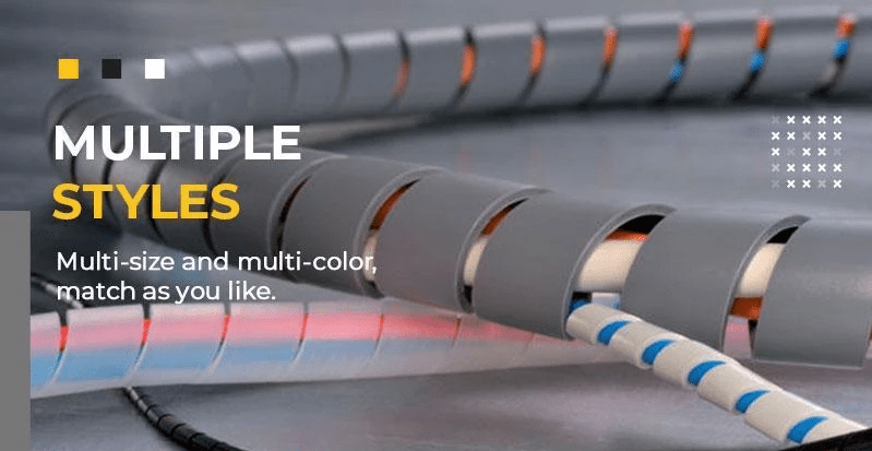 Wire Cable Sleeve Organizer Wire Cover Strip for Insulation - Flexible Spiral Cable Organizer Flexible Spiral Cable Organizer