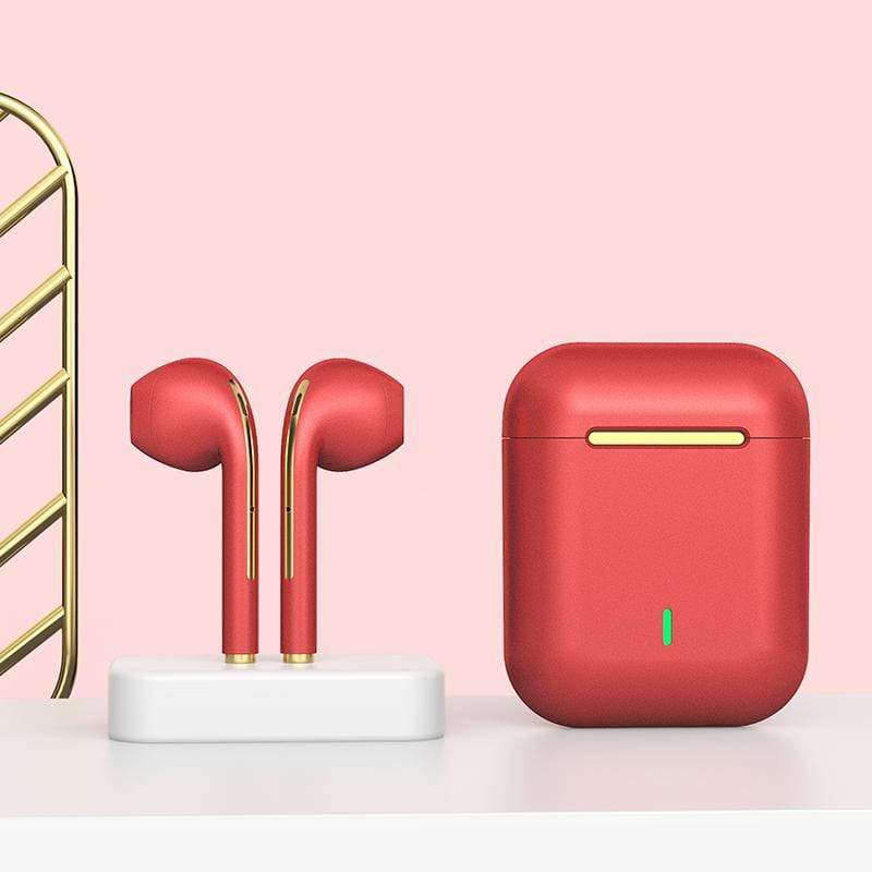 Wireless Bluetooth Waterproof Rechargeable Earbud - True Wireless Earbuds Ruby Red True Wireless Earbuds