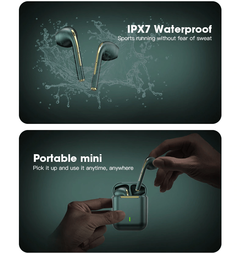 Wireless Bluetooth Waterproof Rechargeable Earbud - True Wireless Earbuds True Wireless Earbuds