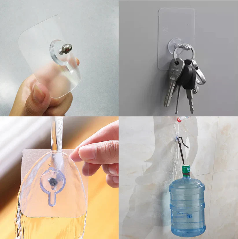 Adhesive Wall Hooks, No-Drilling Waterproof Screw for Hanging
