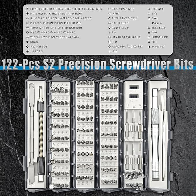 128 in 1 Mini Screwdriver Set | Screw Driver Dril Bits Mini Magnetic Tools Precision Tools 128 in 1 Mini Screwdriver Set