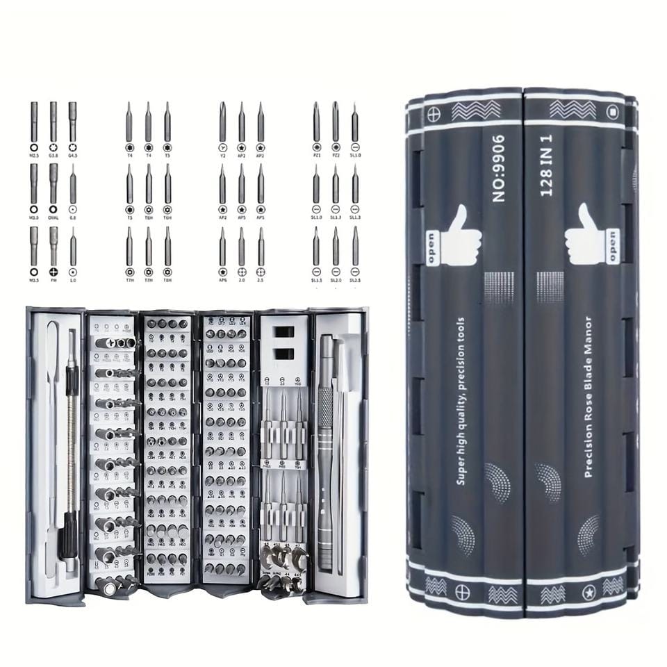 128 in 1 Mini Screwdriver Set | Screw Driver Dril Bits Mini Magnetic Tools Precision Tools 128 in 1 Mini Screwdriver Set