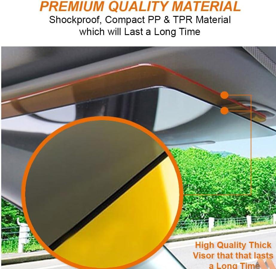 2-in-1 Day & Night Eye Protection Visor | Car Sun Visor Windshield Mirror Protector Anti Glare  2-in-1 Day & Night Eye Protection Visor