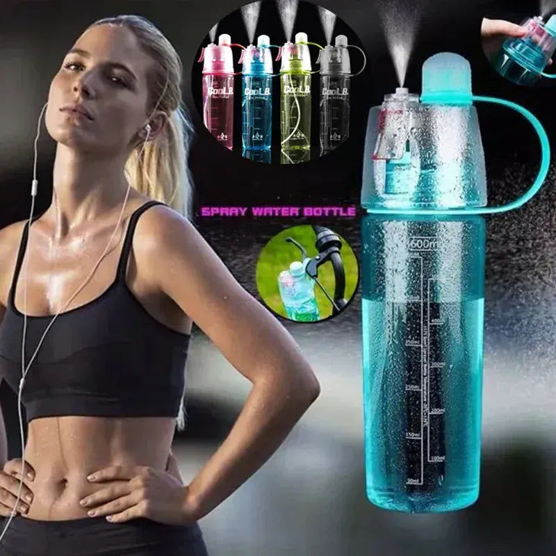 2 in 1 Drink & Mist Water Bottle | Water Bottle Sipper Waterlight Mist Spray Bottle for Outdoors 2 in 1 Drink & Mist Water Bottle