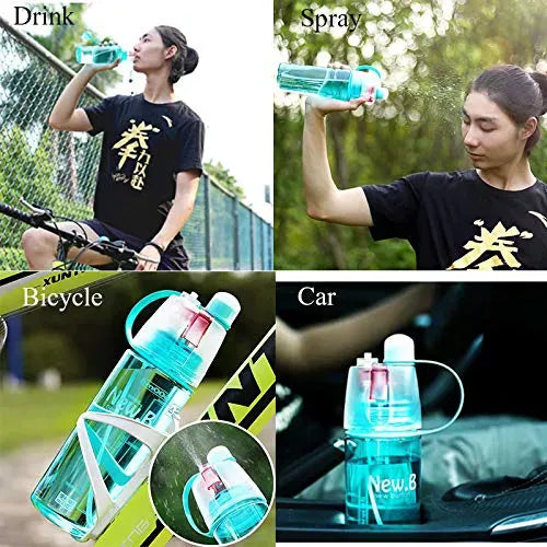 2 in 1 Drink & Mist Water Bottle | Water Bottle Sipper Waterlight Mist Spray Bottle for Outdoors 2 in 1 Drink & Mist Water Bottle