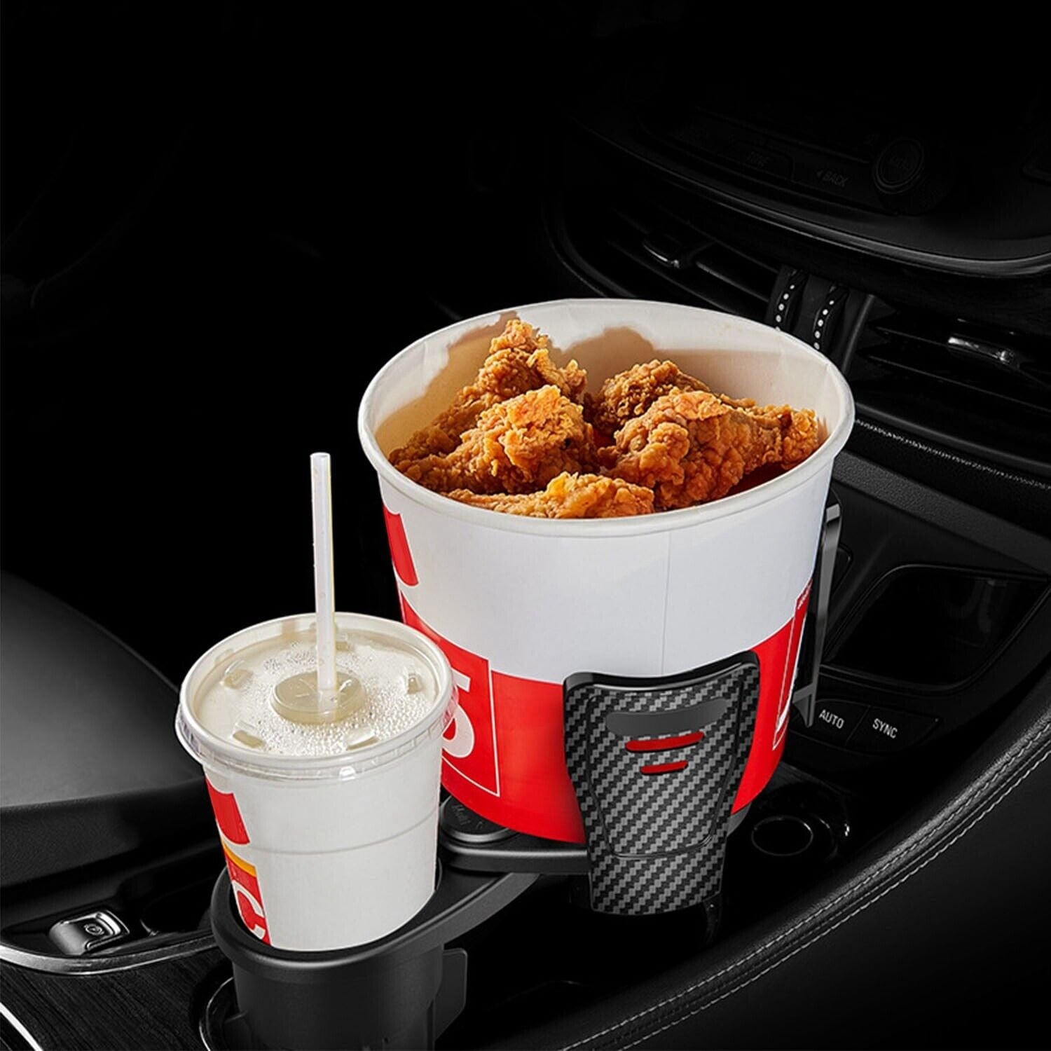 2 in 1 Multifunctional Car Drink Cup Glass Holder - 360° Rotatable Multifunctional Car Cup Holder