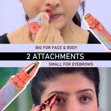 2 in 1 Painless Hair Remover | Hair Removal Facial Eyebrow Trimmer Upper Lip Razor Machine 2 in 1 Painless Hair Remover