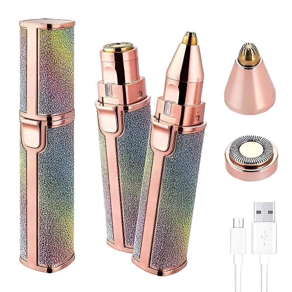 2 in 1 Painless Hair Remover | Hair Removal Facial Eyebrow Trimmer Upper Lip Razor Machine 2 in 1 Painless Hair Remover