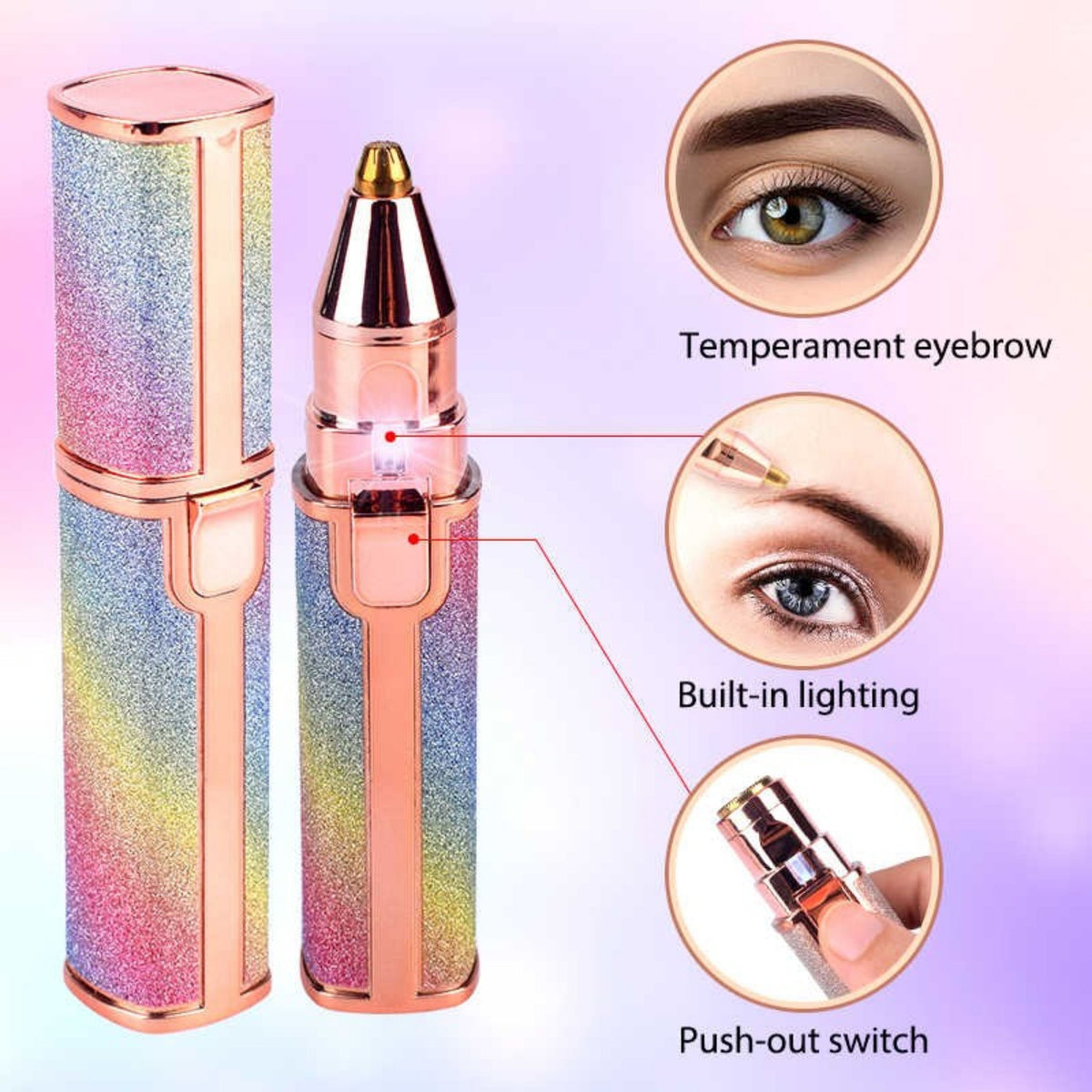 2 in 1 Painless Hair Remover | Hair Removal Facial Eyebrow Trimmer Upper Lip Razor Machine 2 in 1 Painless Hair Remover