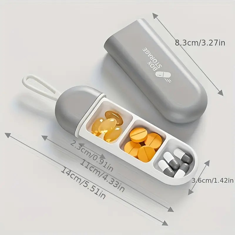 3-Compartment Pill Organizer Box | Pill Box Medication Organizer Medicine Case Box Health 3-Compartment Pill Organizer Box