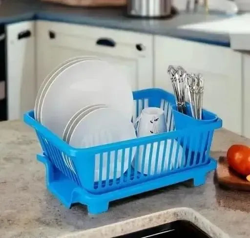3 in 1 Kitchen Dish Drainer | Kitchen Items Dish Rack Sink Drainer Drying Utensil Holder Kitchenware 3 in 1 Kitchen Dish Drainer