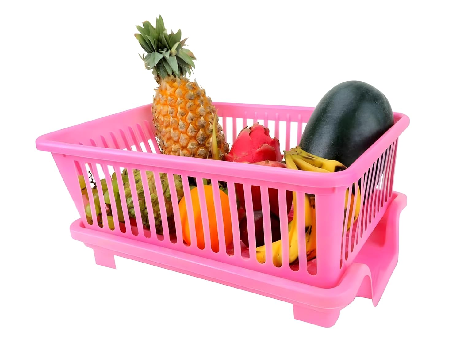 3 in 1 Kitchen Dish Drainer | Kitchen Items Dish Rack Sink Drainer Drying Utensil Holder - Kitchenware - Blue - 3 in 1 Kitchen Dish Drainer