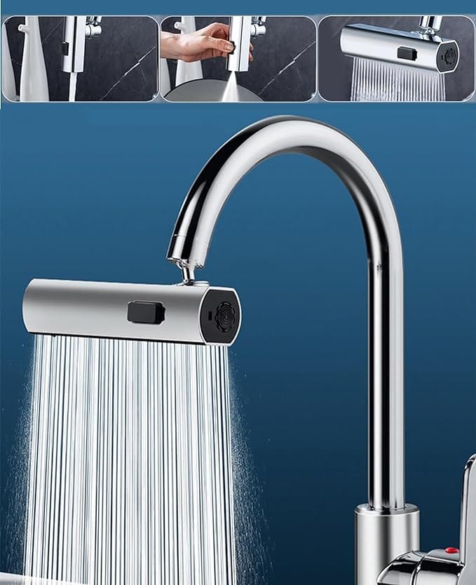 3-in-1 Waterfall Kitchen Faucet Extender | Kitchen Sink Tap Faucets Waterfall Extender For Kitchen Sink Kitchen Faucet 3-in-1 Waterfall Kitchen Faucet Extender