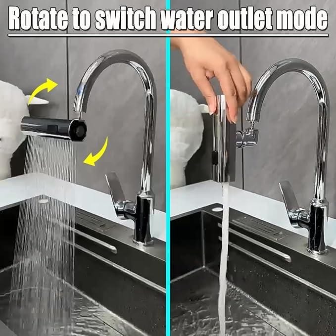 3-in-1 Waterfall Kitchen Faucet Extender | Kitchen Sink Tap Faucets Waterfall Extender For Kitchen Sink Kitchen Faucet 3-in-1 Waterfall Kitchen Faucet Extender