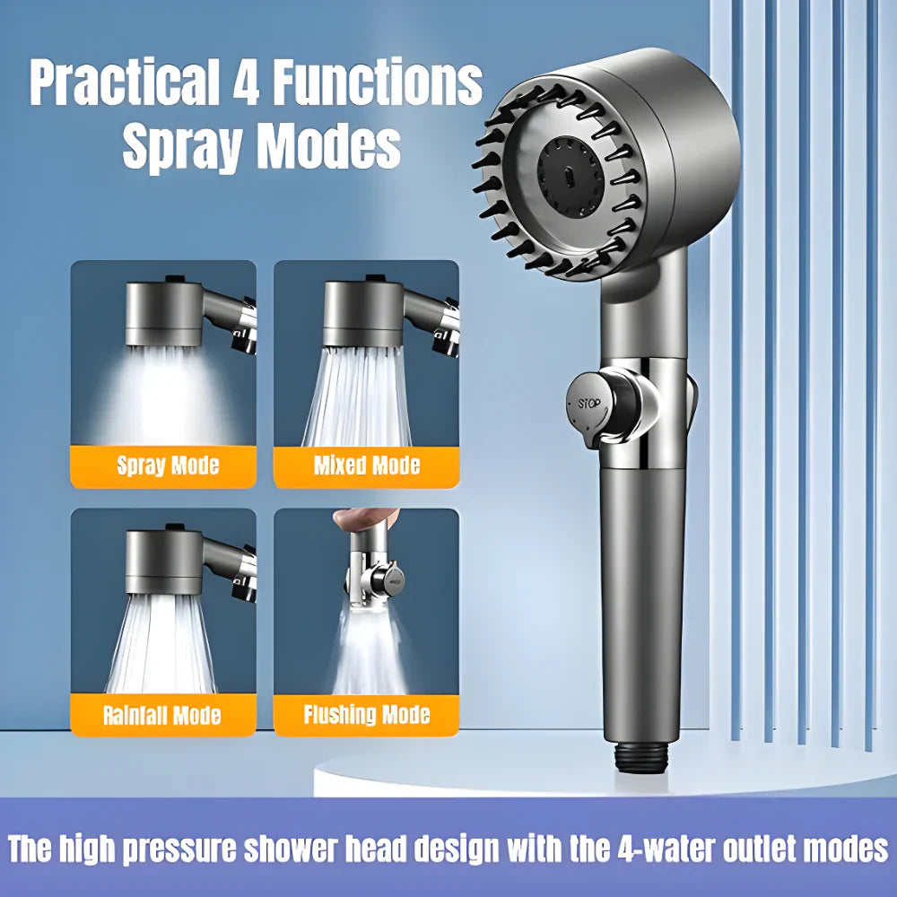 3-Setting Filter Shower Head | Shower Head Hand Shower Header Filteration Shower Pipes Overhead - Electronics - 3-Setting Filter Shower Head