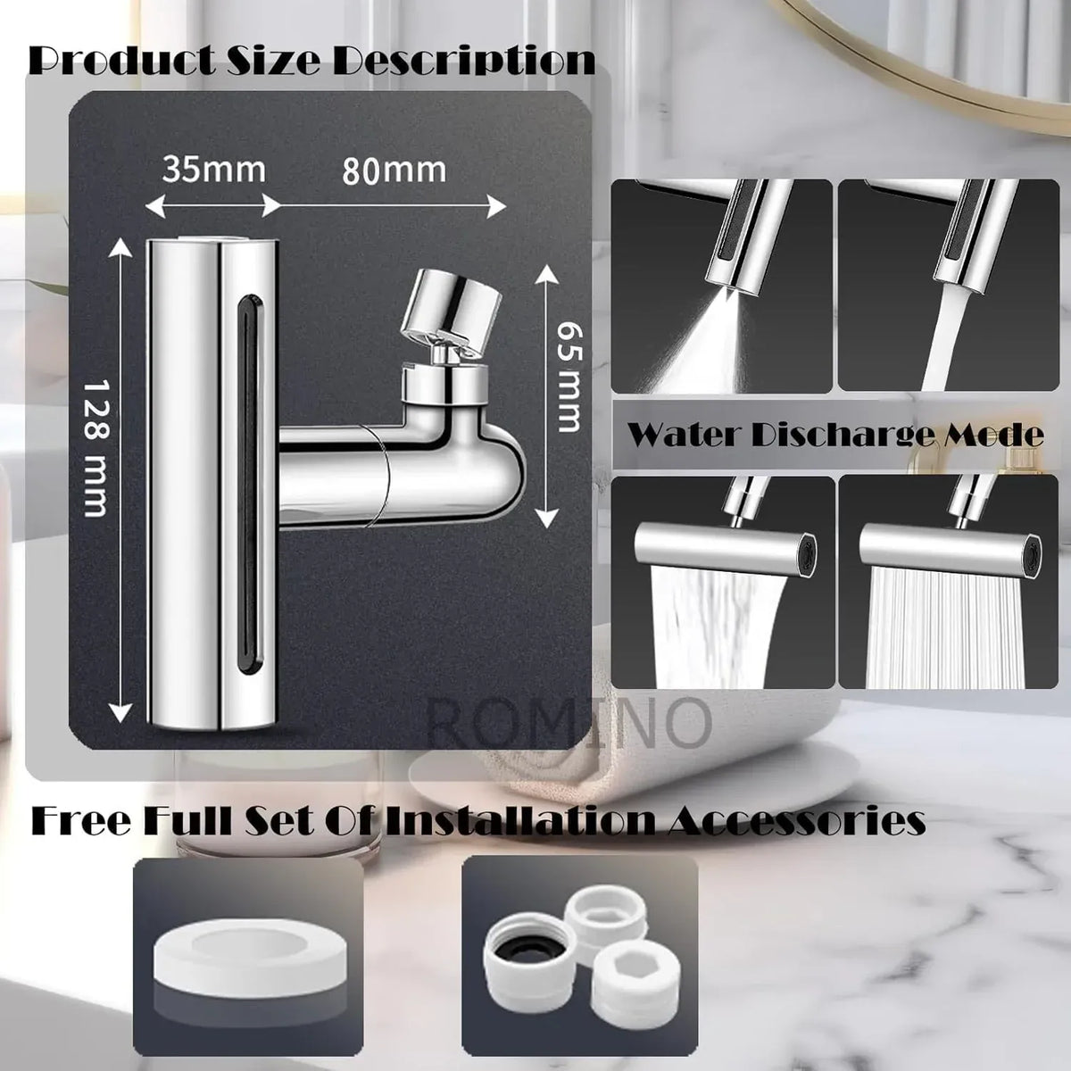 360° Swivel Faucet Extender | Kitchen Tap Sink Faucet Extender Water Wahing Basin Faucets 360° Swivel Faucet Extender