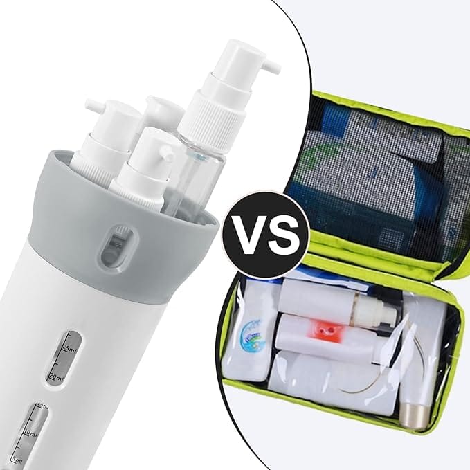 4-in-1 Travel Dispenser | Soap Dispenser Hand Wash Pump Bottle Travel Dispensers 4-in-1 Travel Dispenser