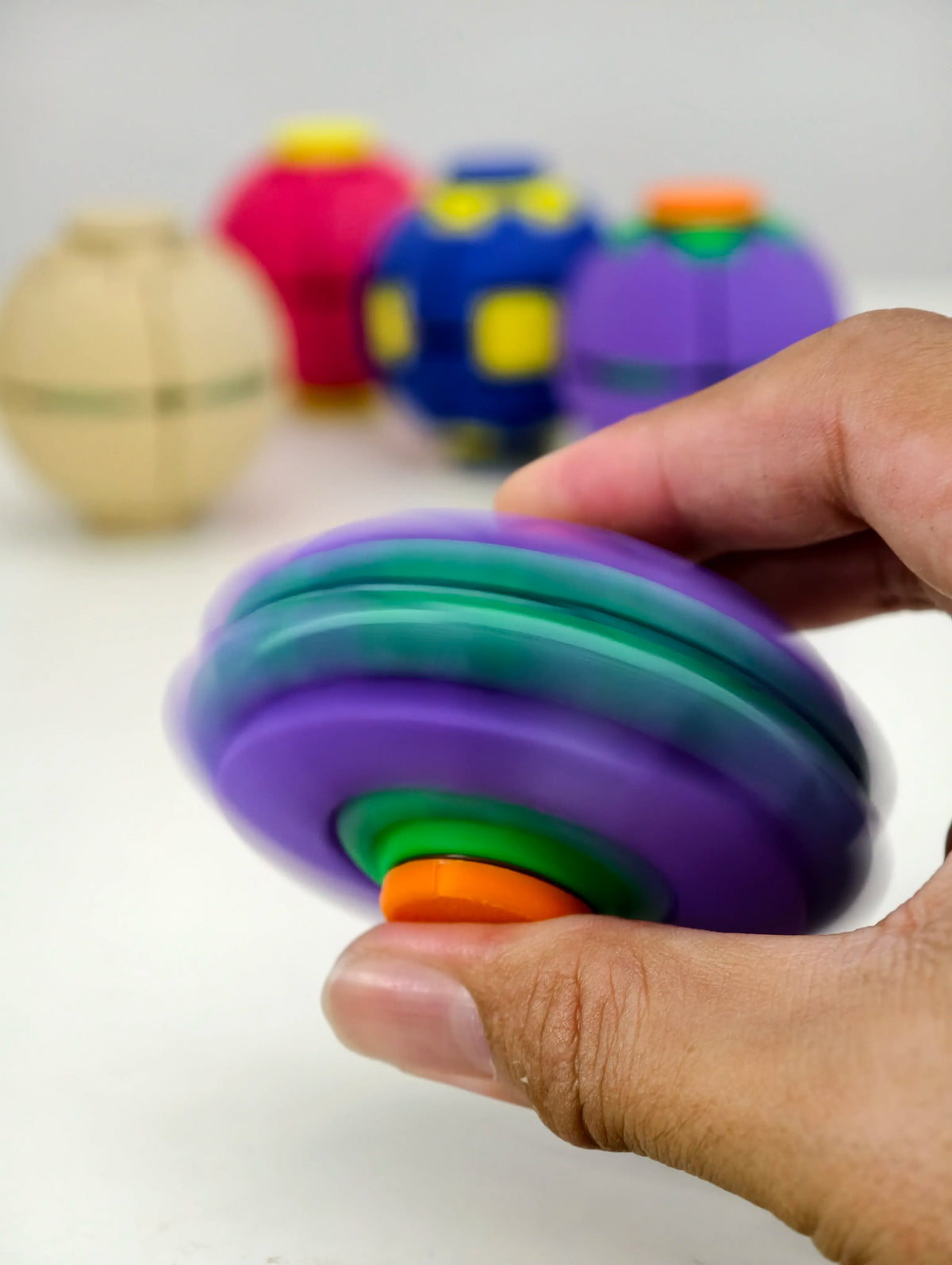 3D Press-to-Spin Fidget Ball