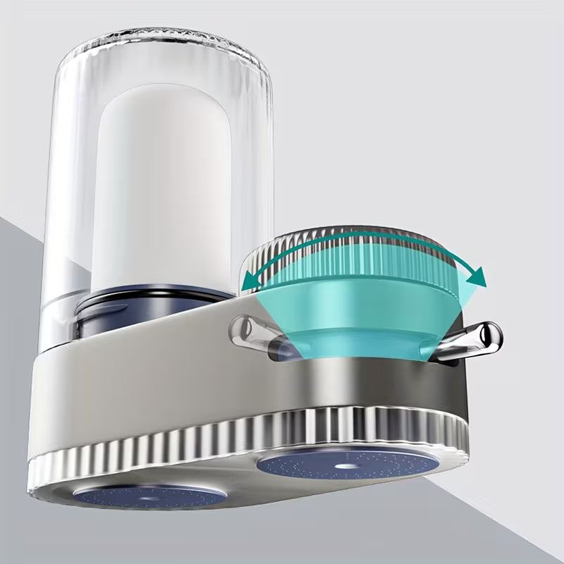 Dual-Spout Water Filter Faucet