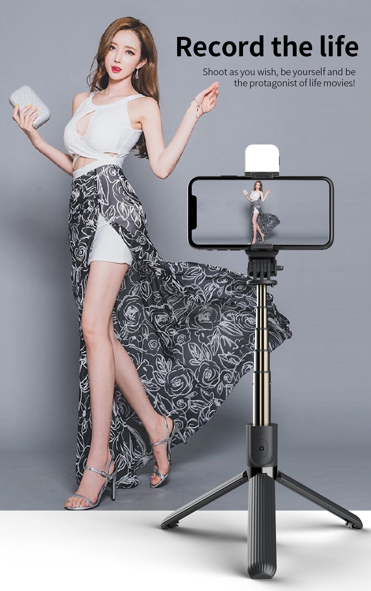 6 IN 1 WIRELESS BLUETOOTH SELFIE STICK 6 IN 1 WIRELESS BLUETOOTH SELFIE STICK