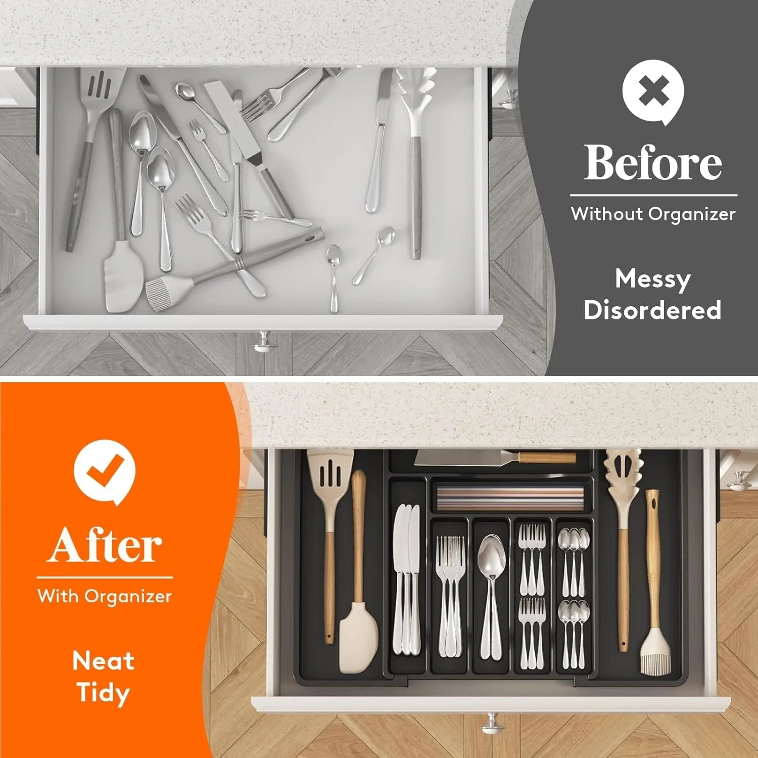 Expandable Drawer Organiser Tray