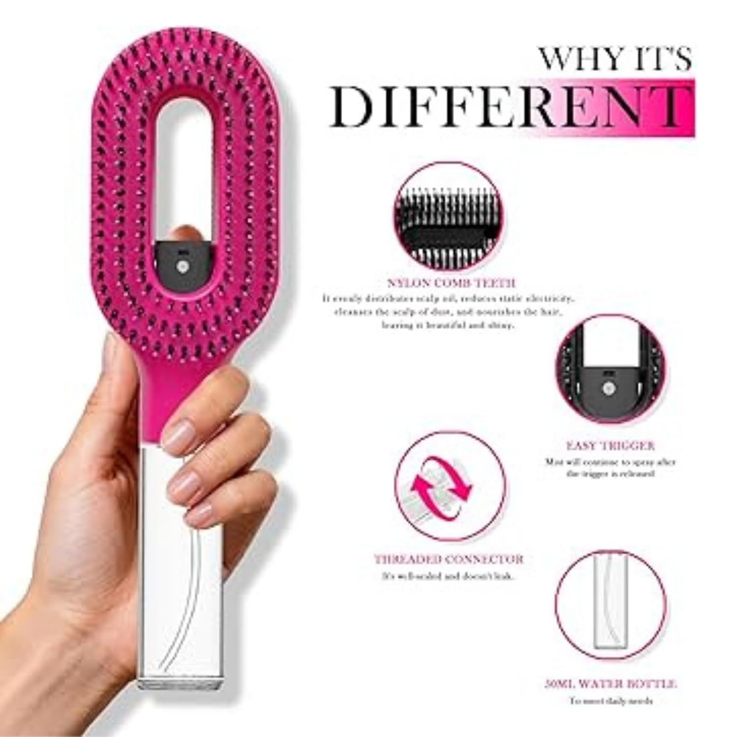 2-in-1 Spray Detangling Brush