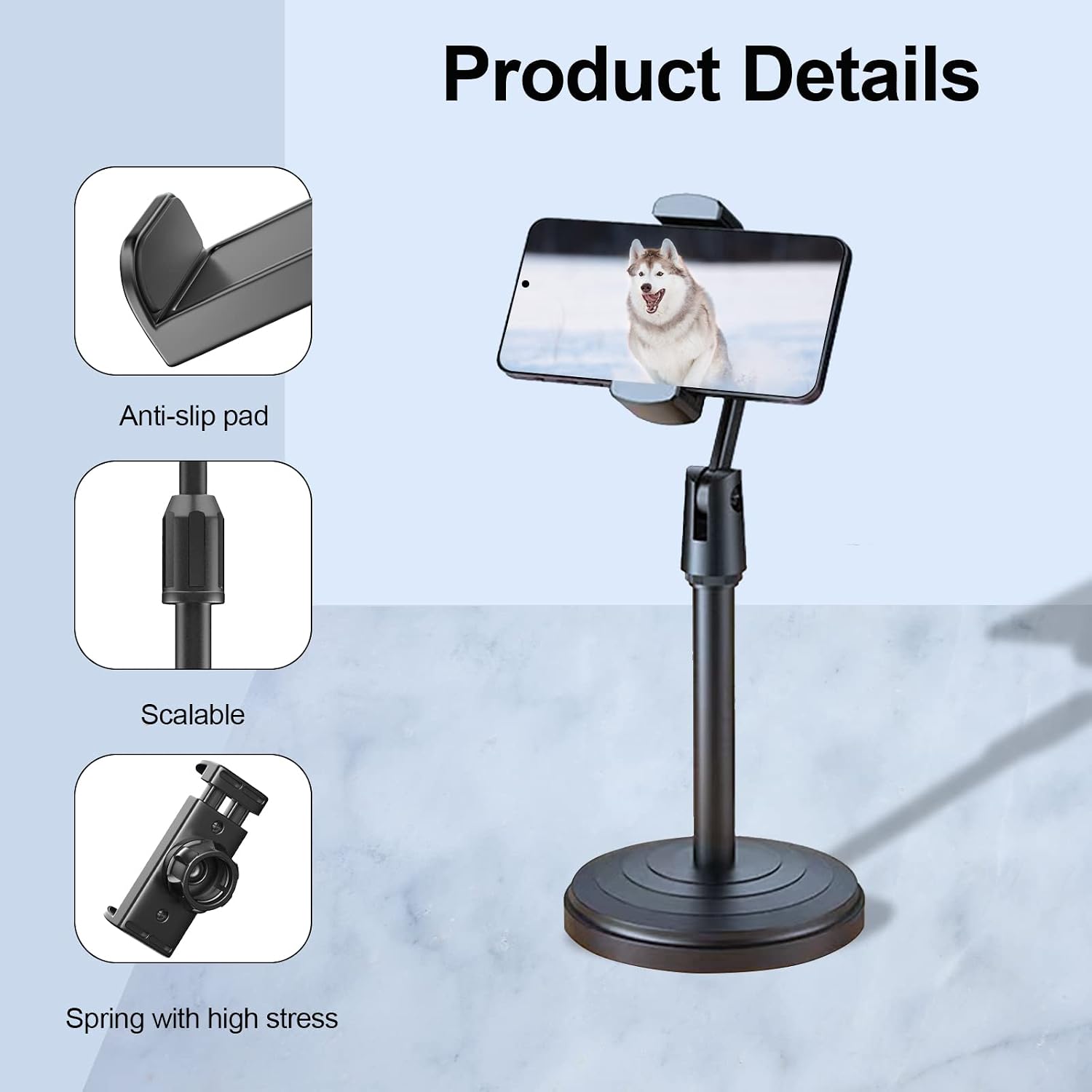 Height Adjustable Mobile Stand Holder (Set of 2)