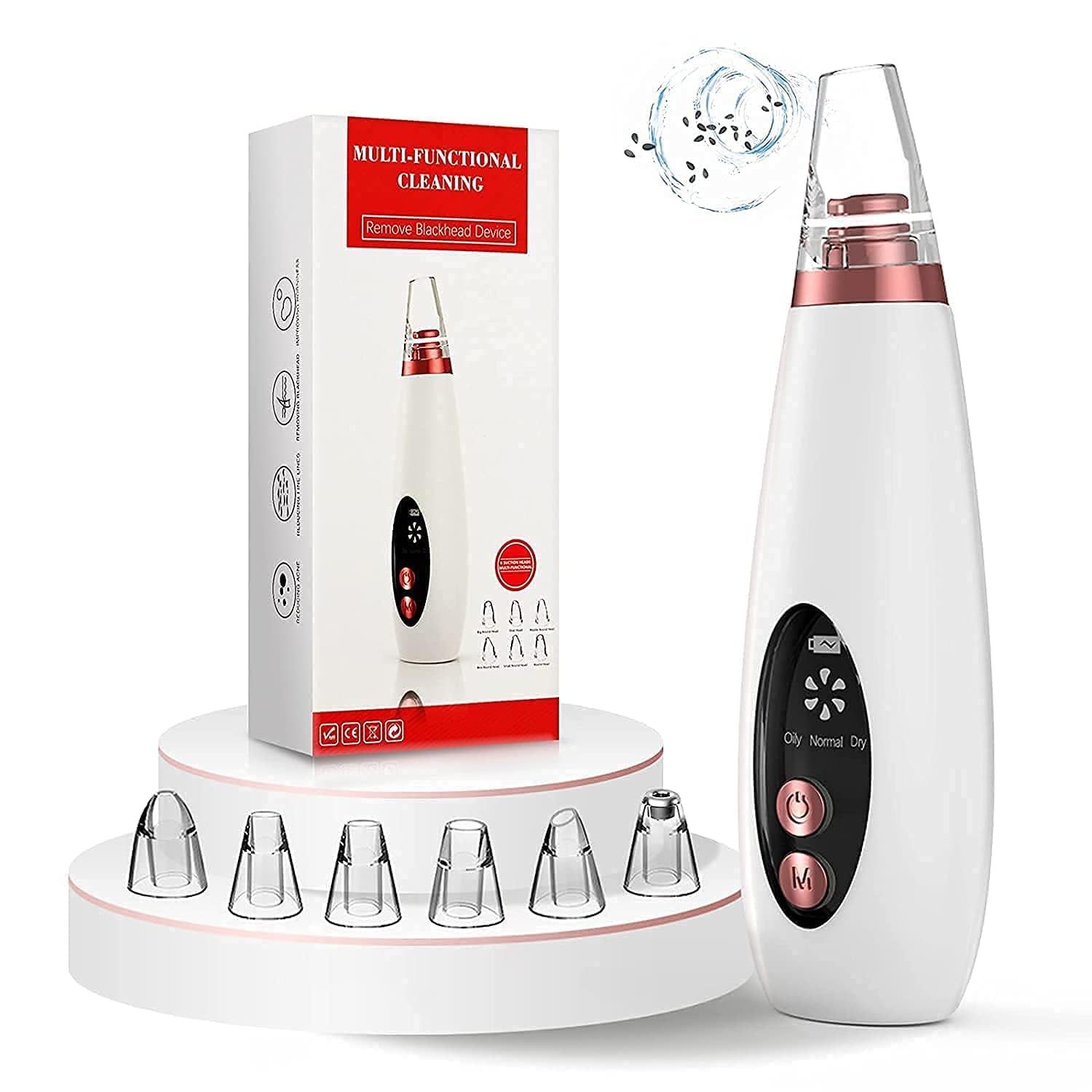 ClearSuctionix 6 In 1 Black & Whitehead Remover