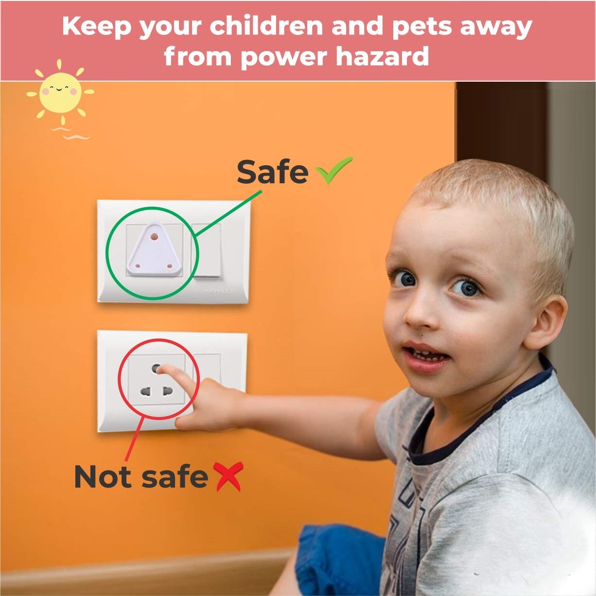 Electrical Socket Cover Guards (Set of 24)