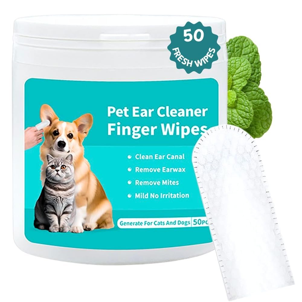 Pet Ear Cleaning Finger Wipes (50pcs Set)