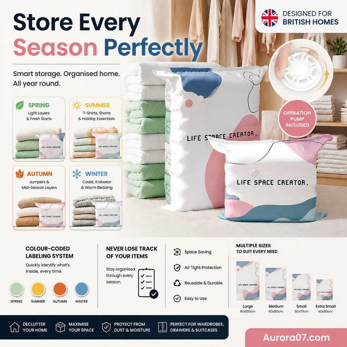 Vacuum Storage Bags – Press & Seal