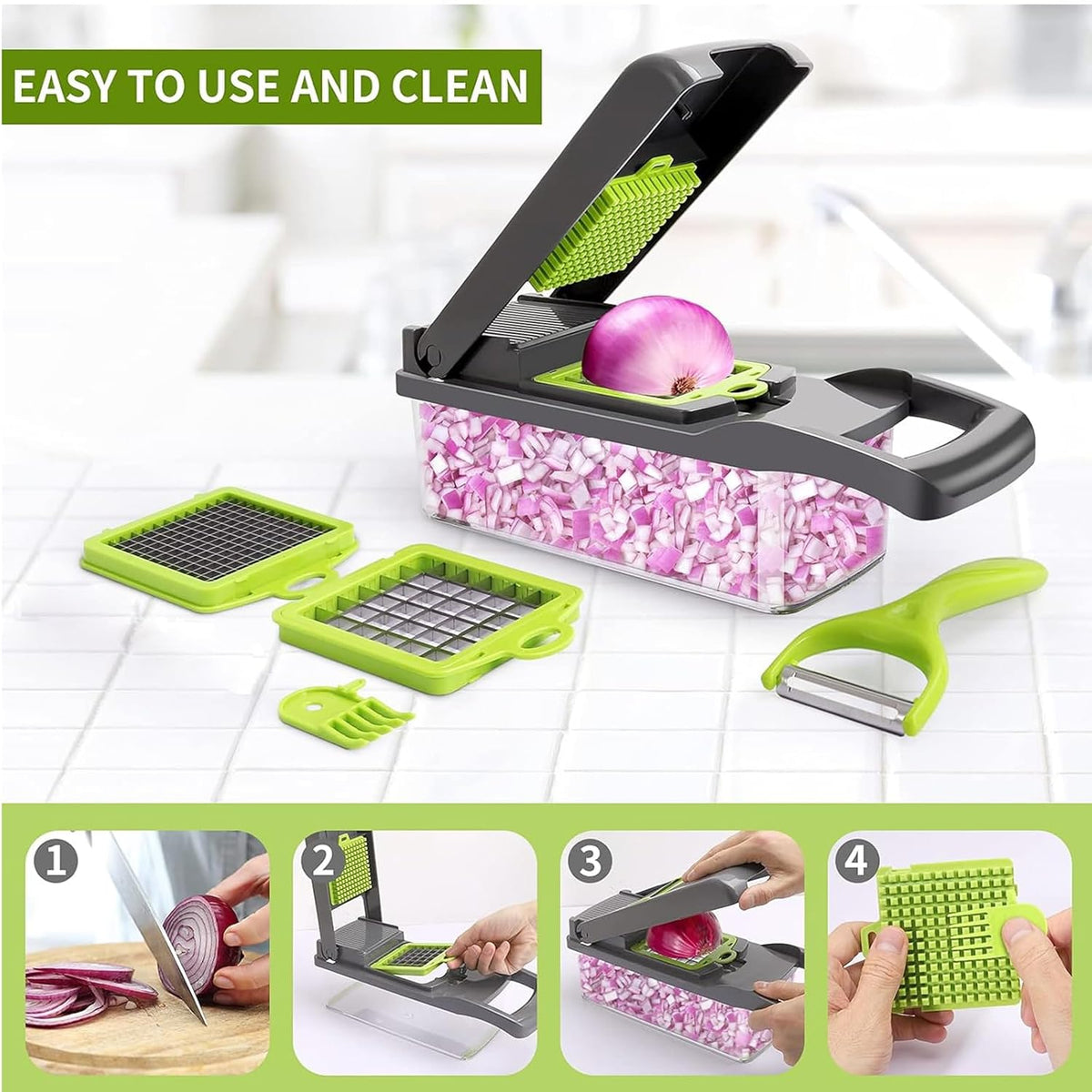 16-in-1 Vegetable Chopper with Basket