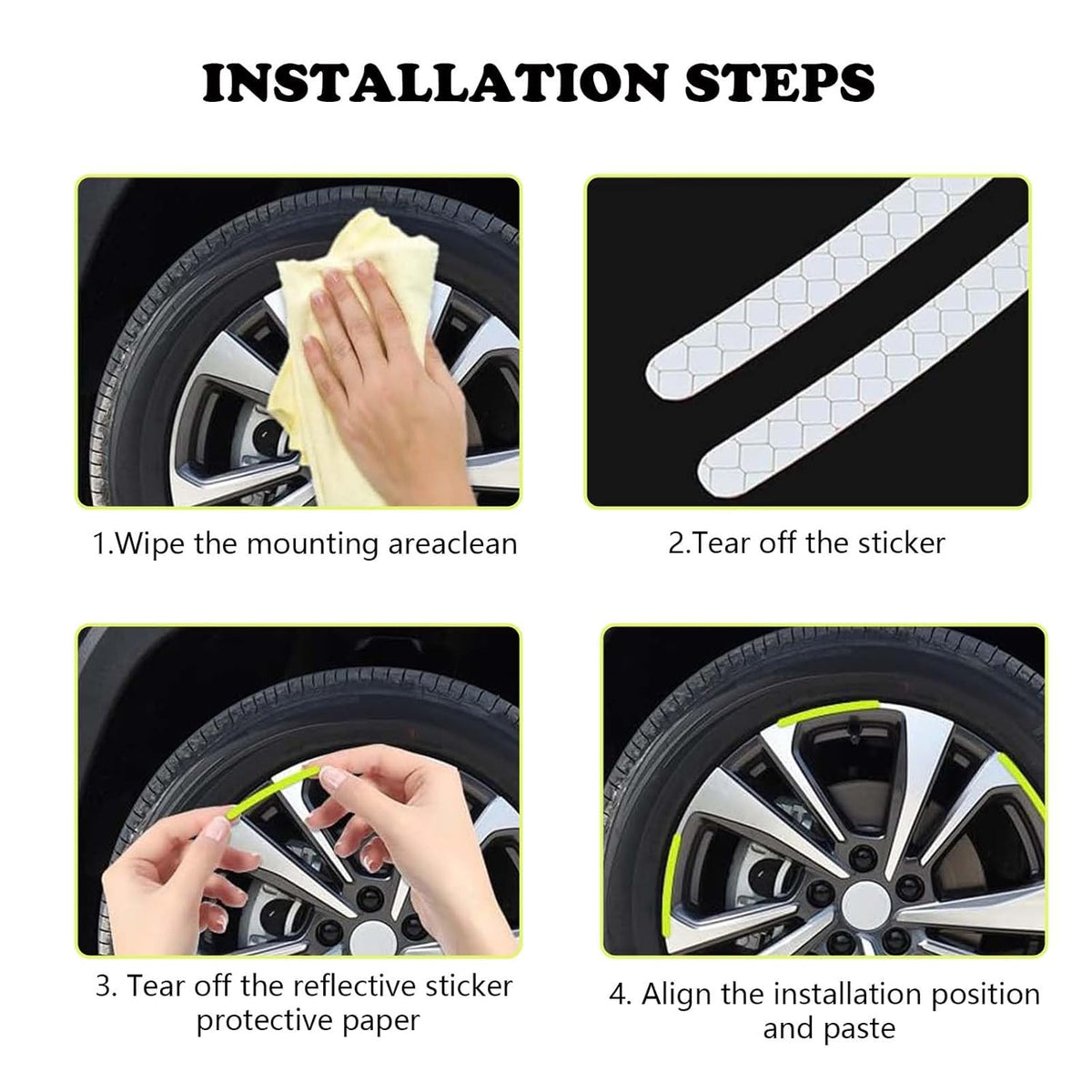 Reflective Wheel Rim Stickers